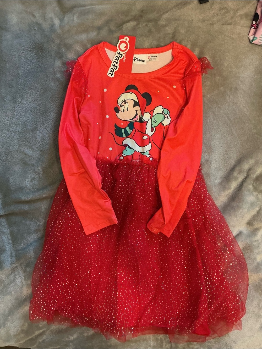 Disney Red Minnie Mouse Sparkle Tulle Dress